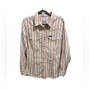 NEW Wrangler Cream and Red Western Shirt